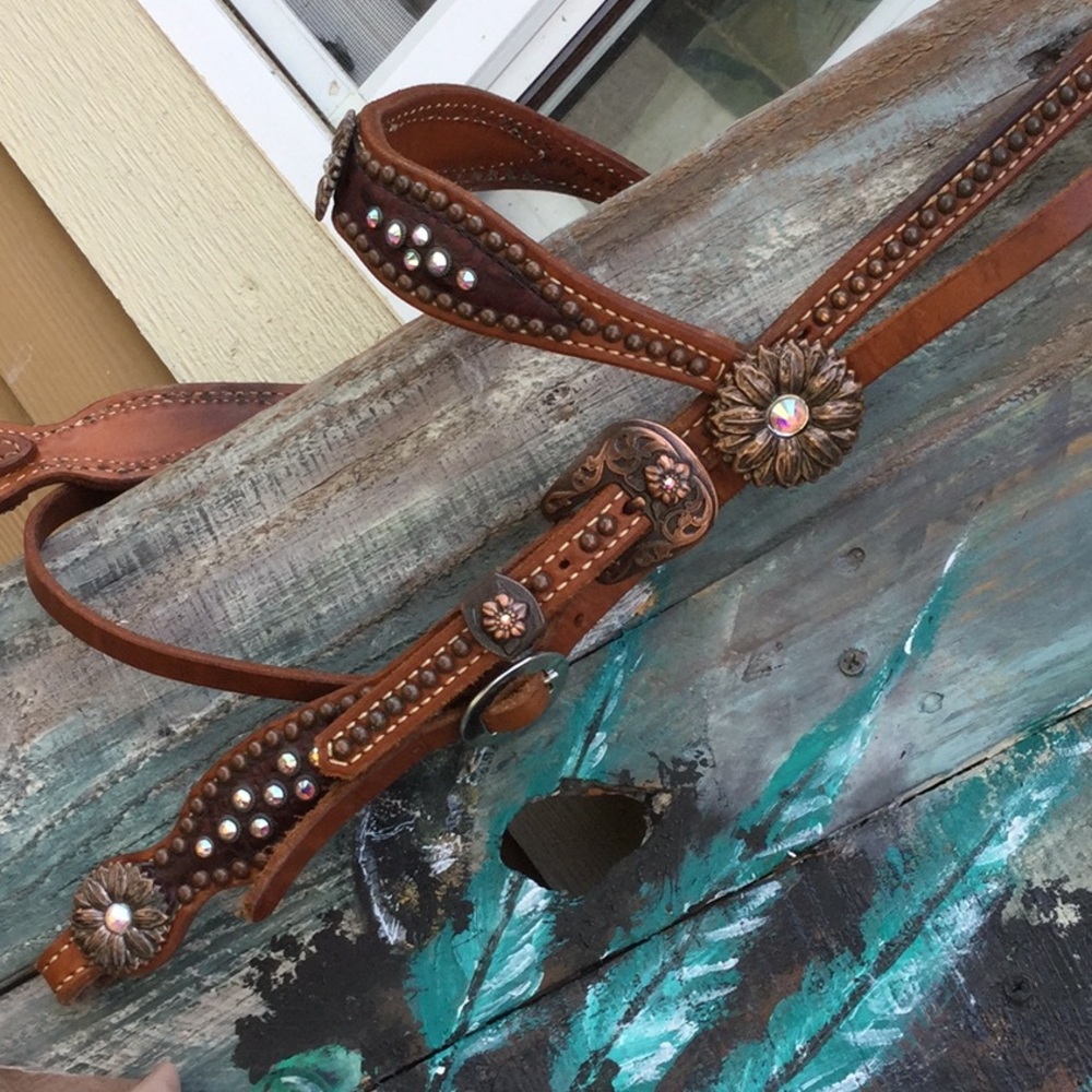 Heritage brand tack set rodeo queen barrel racing cowgirl horse show rhinestone - Picture 2 of 15